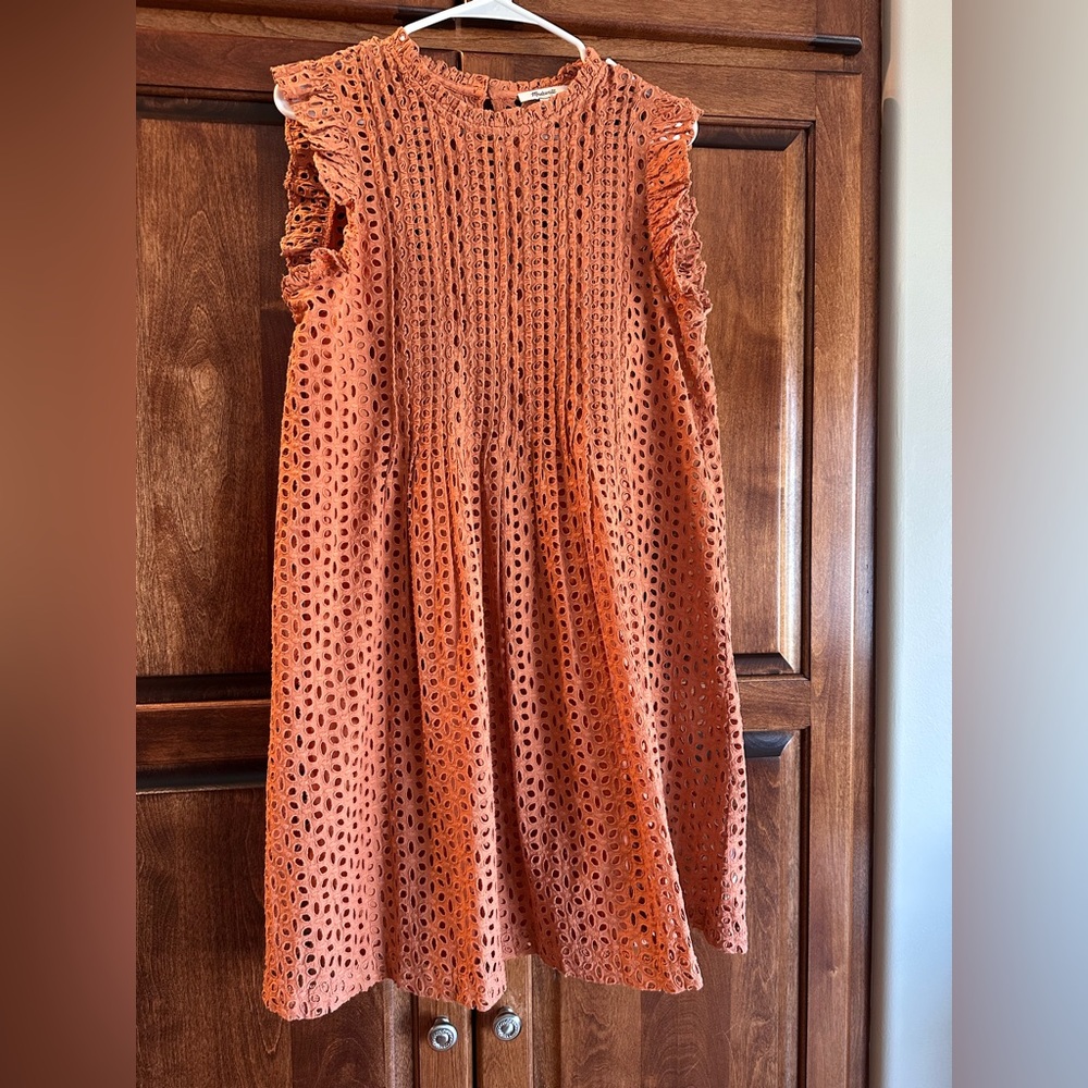 Rust Eyelet Dress